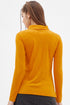Women Mustard Highneck Full sleeves T-shirt